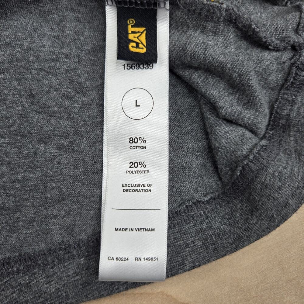 CAT Caterpillar Men's Relaxed Fit T Shirt, Color Gray, Size Large L - Picture 6 of 10